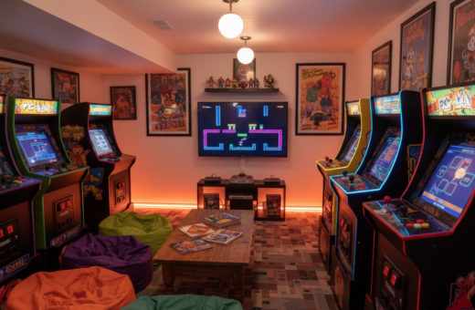Basement Gaming Layouts Inspired by Classic Arcades From the 80s and 90s