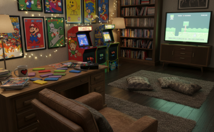 nostalgic gaming room