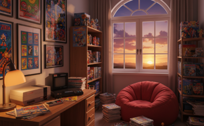 retro gamer bedroom