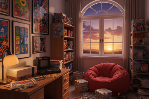 retro gamer bedroom